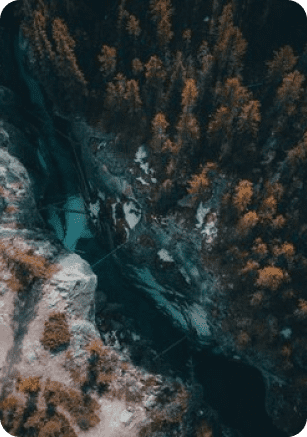 Aerial shot of the cliffs