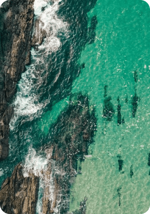 Aerial shot of the cliffs