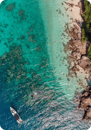 Aerial shot of the cliffs